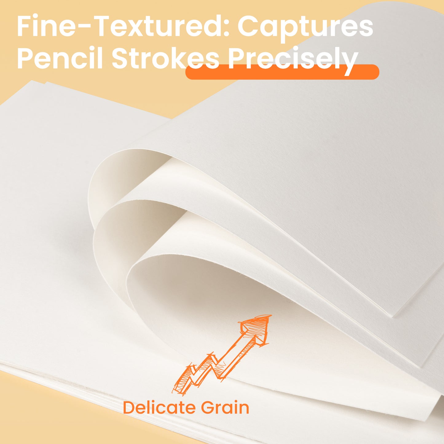 Woomer Fine-grain Colored Pencil Paper– 5.83x8.27in,200 gsm,Double-Sided, 20 Sheets
