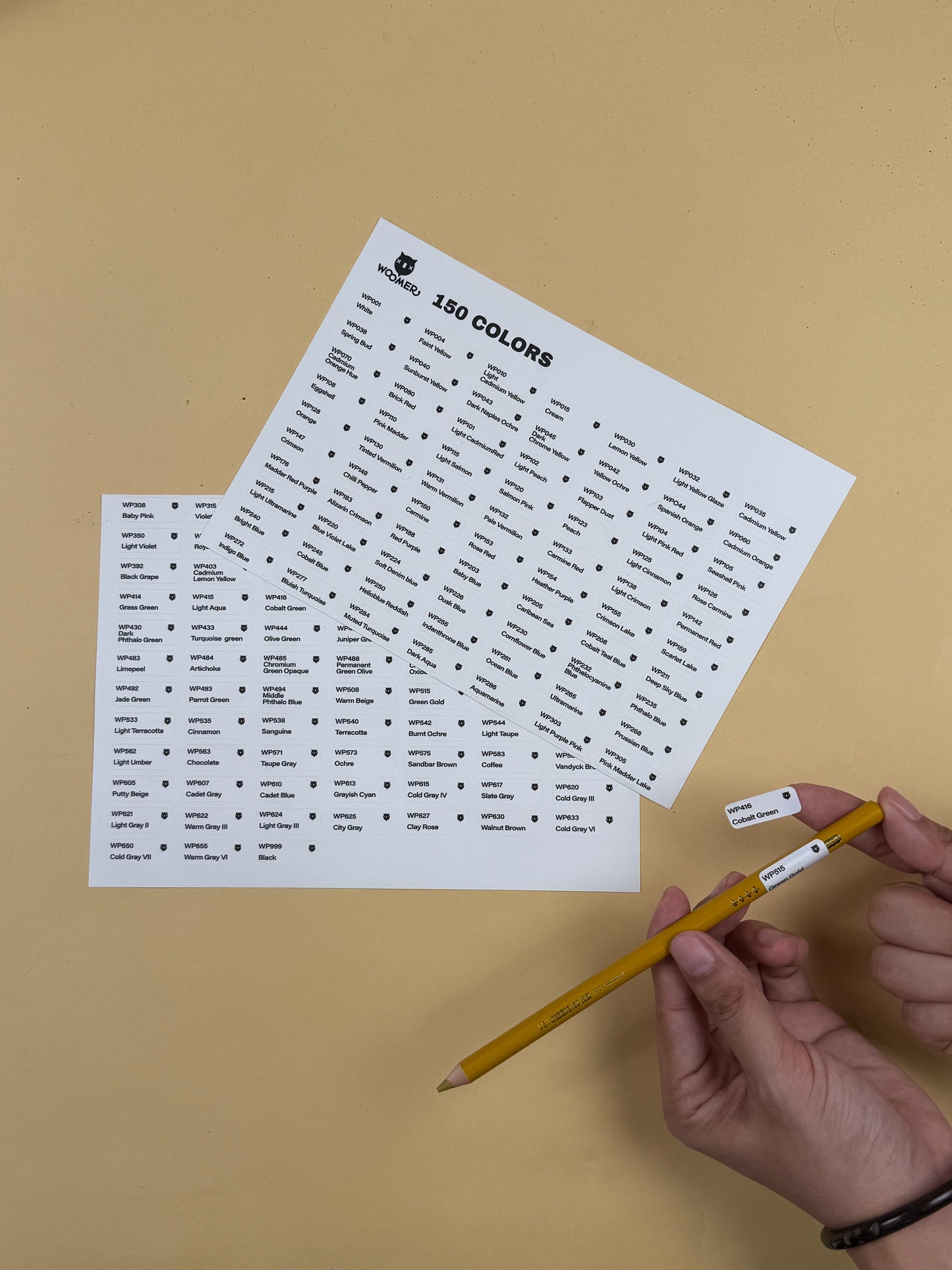 Optional Number Labels for Easier Color Identification
