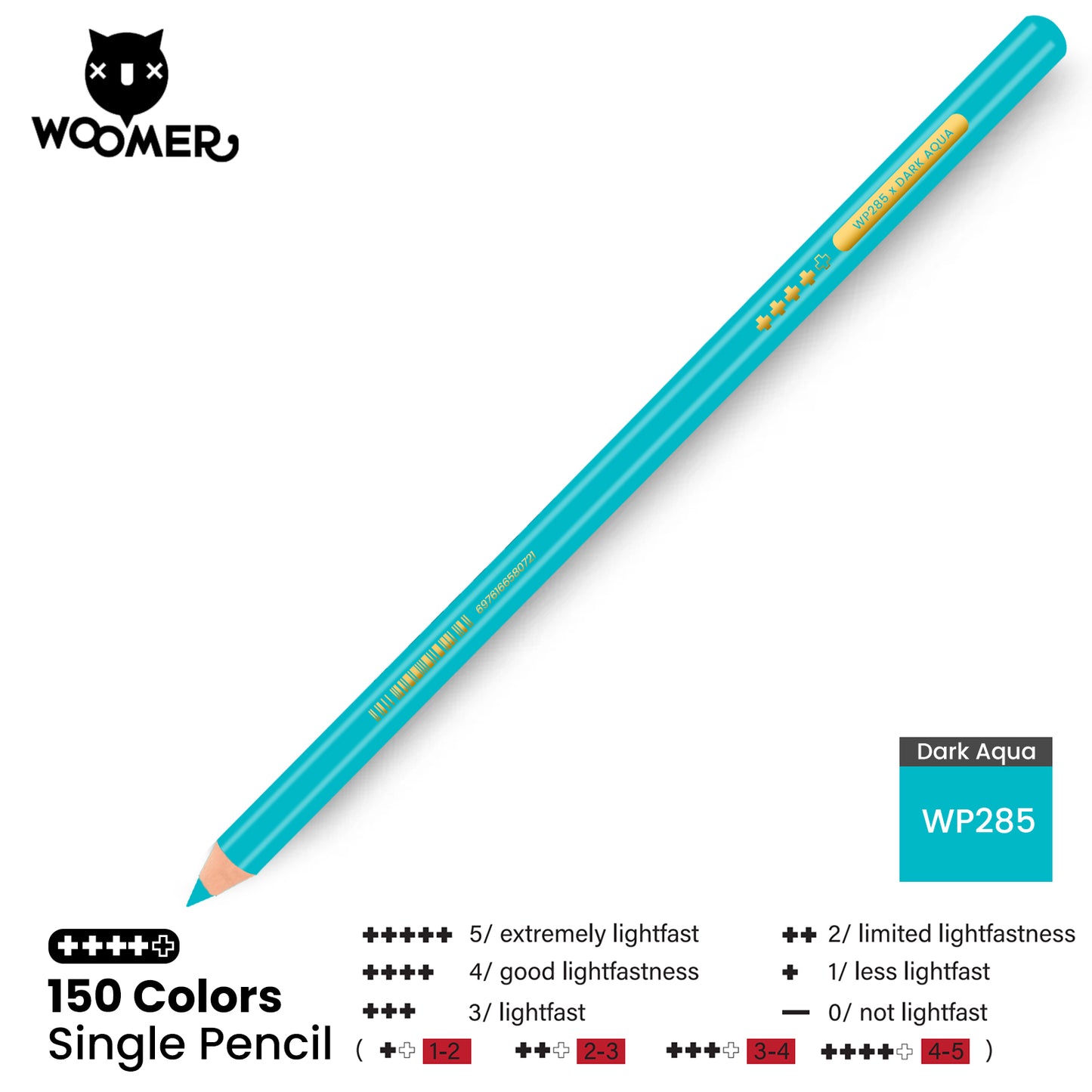 Woomer Single Colored Pencil Blue
