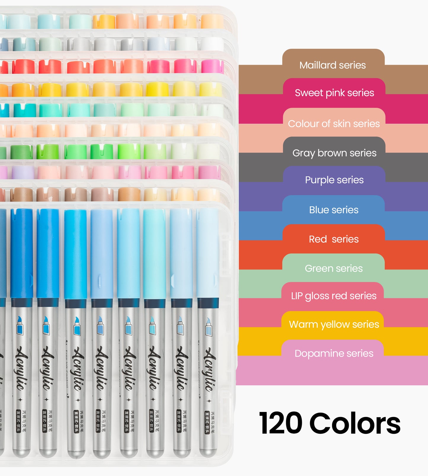 Woomer 120 Colors Acrylic Paint Markers
