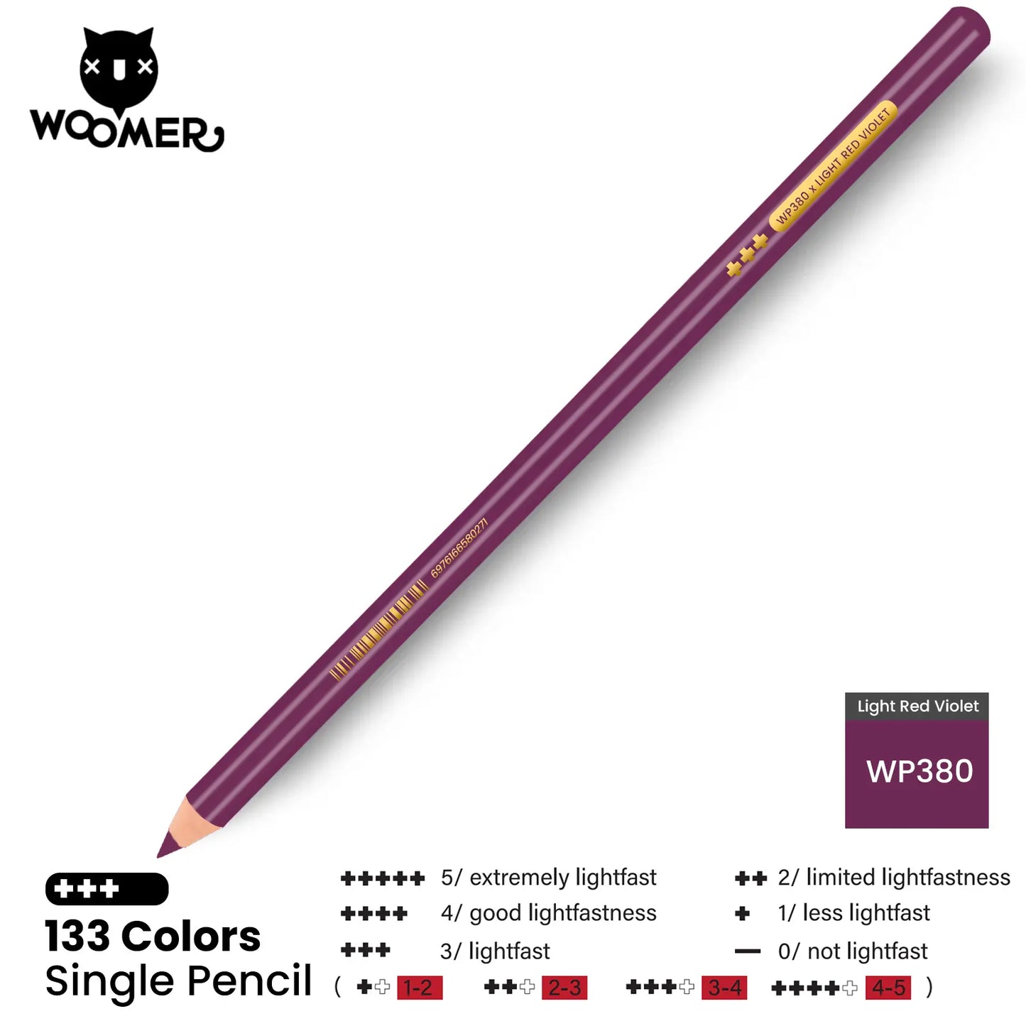 Woomer Single Colored Pencil Purple (2 PCS)