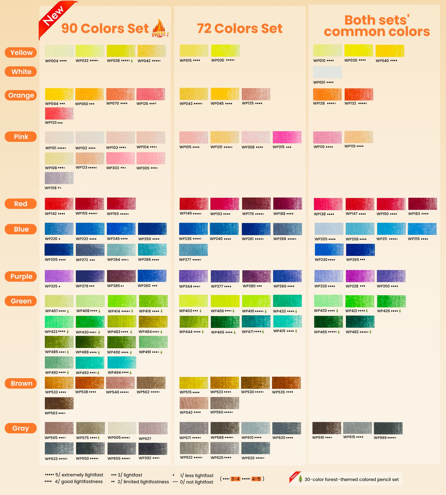 Woomer 90 Colored Pencils