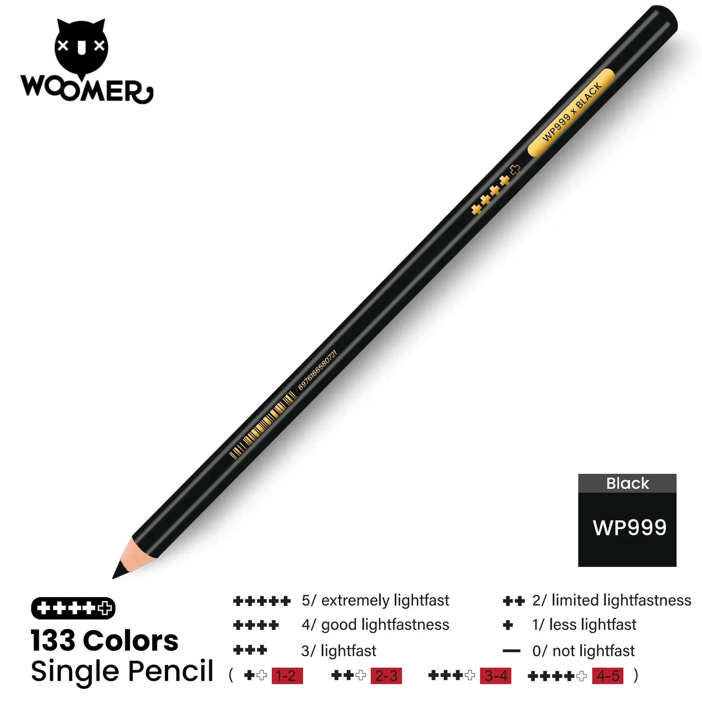 Woomer Single Colored Pencil Gray (2 PCS)