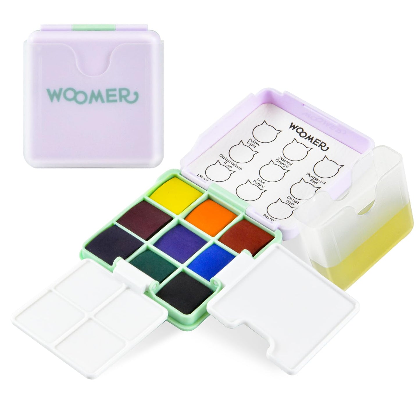 Set de acuarelas de bolsillo Woomer de 9 colores: kit de arte portátil para viajes