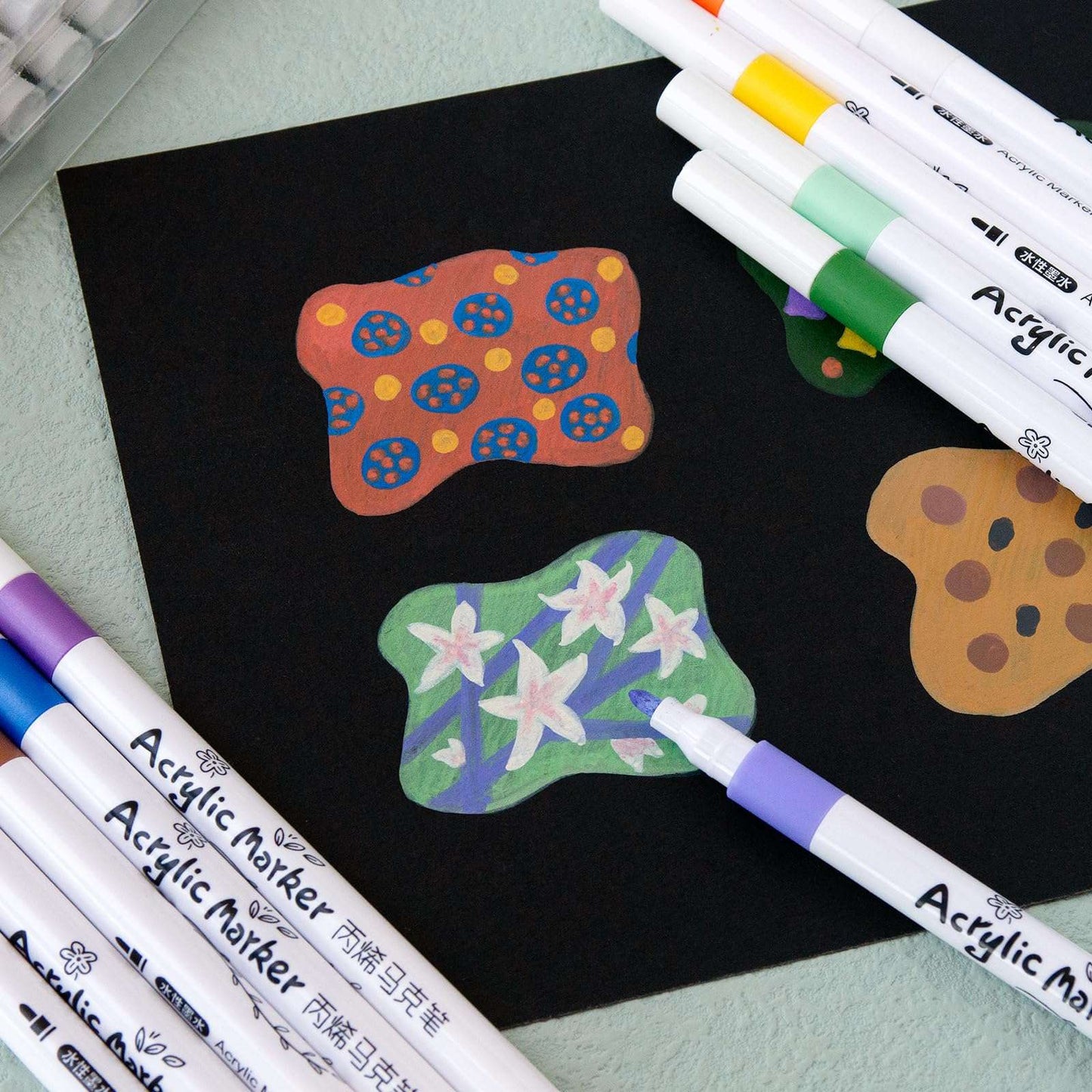 Woomer 63 colored Acrylic Paint Pens