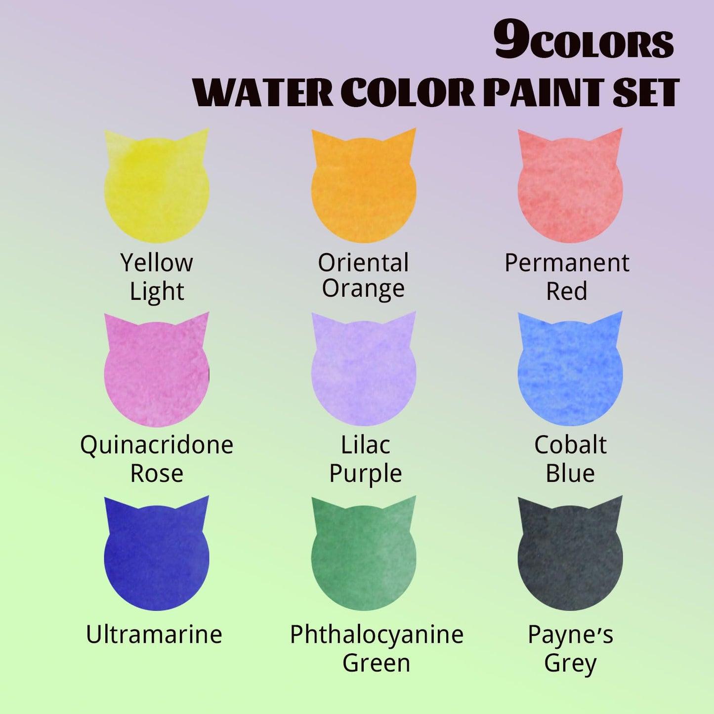 Set de acuarelas de bolsillo Woomer de 9 colores: kit de arte portátil para viajes