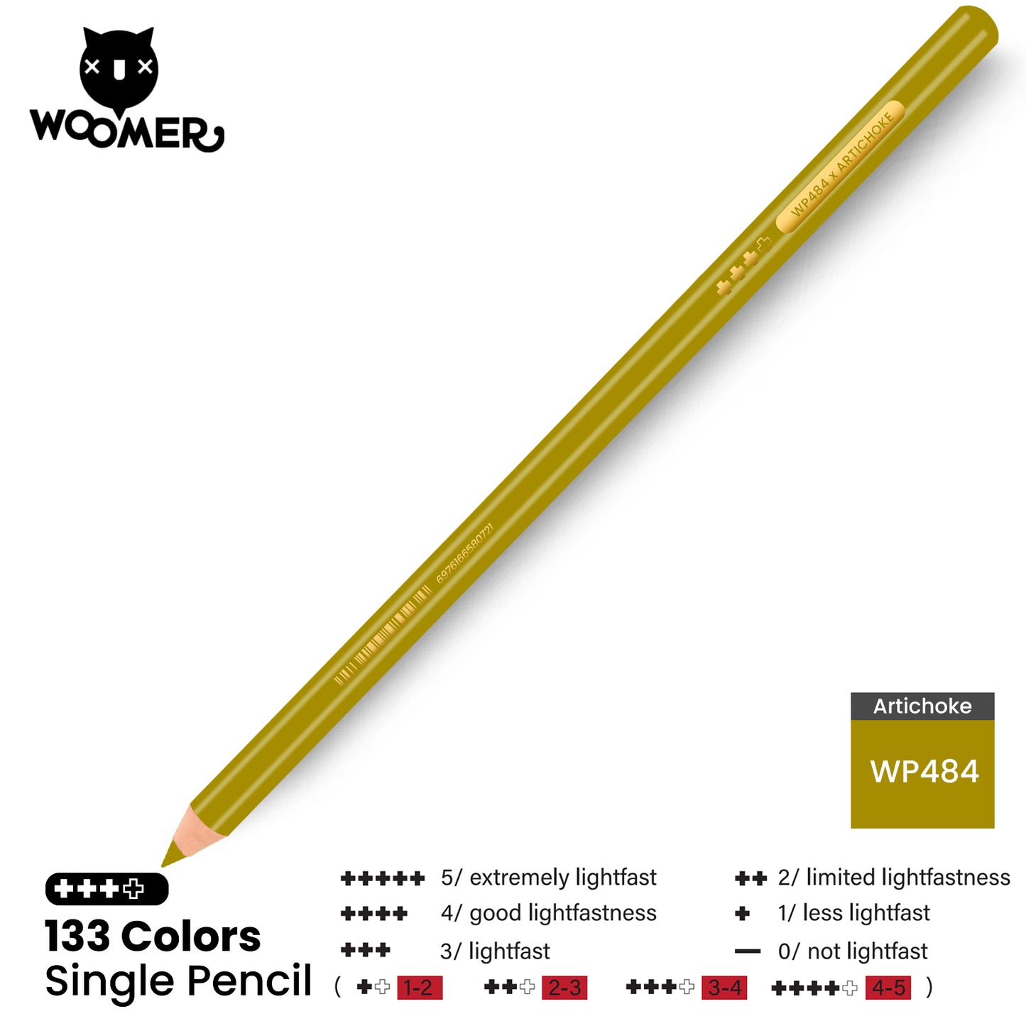Woomer Single Colored Pencil Green