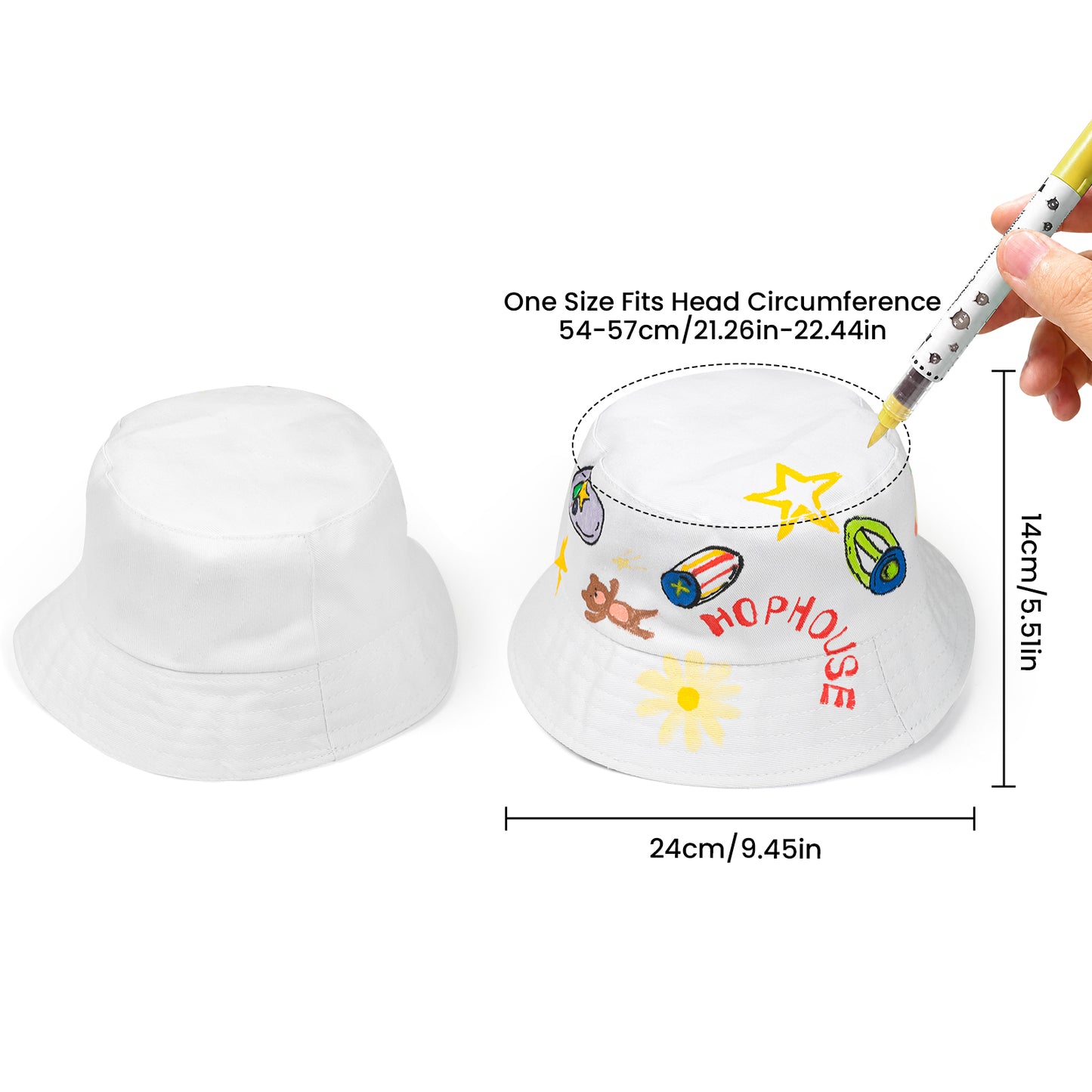 Woomer DIY Creative Kits for Acrylic Markers – Mini Furniture & Paintable Hats