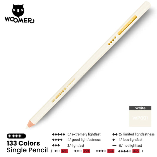 Woomer Single Colored Pencil White (2 PCS)