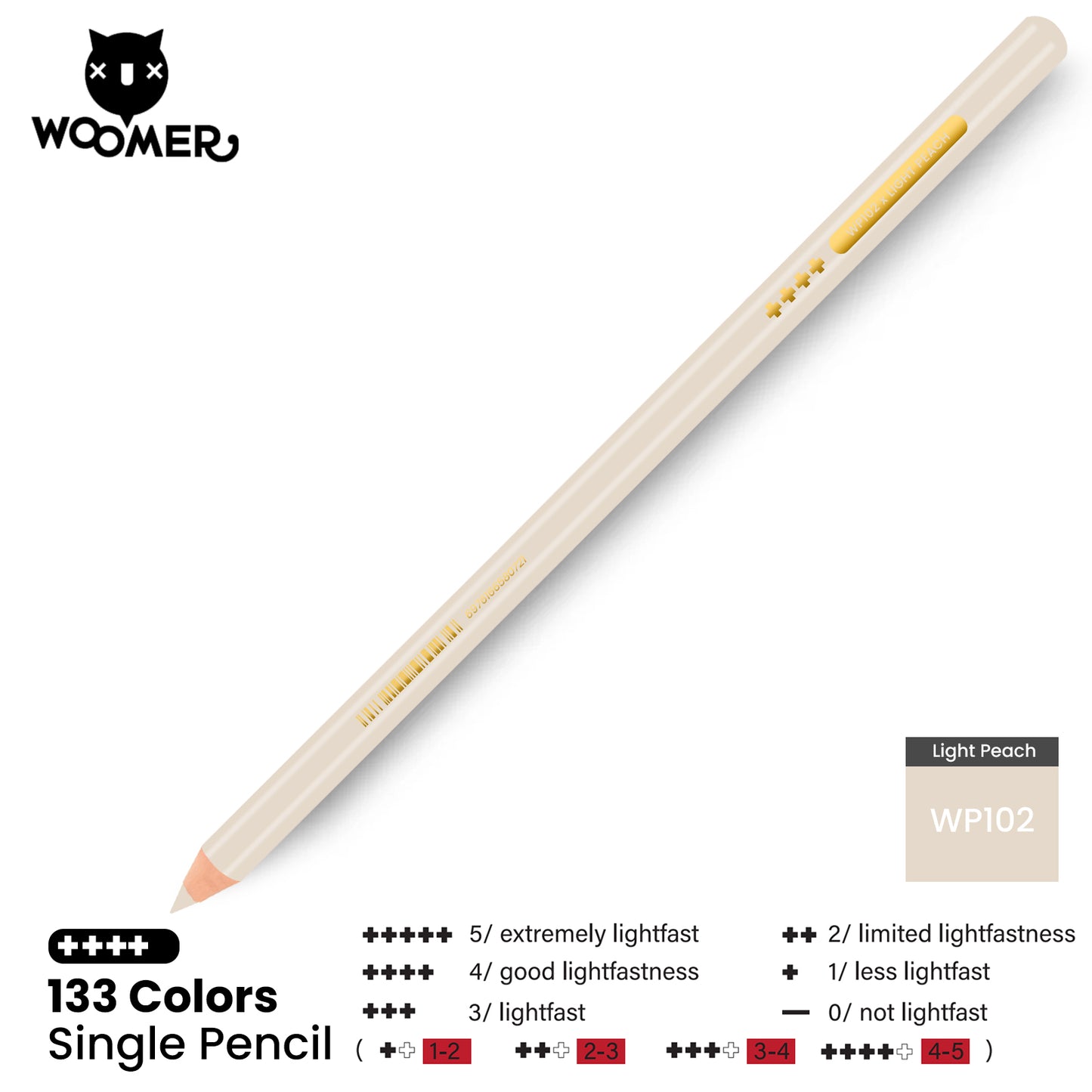 Woomer Single Colored Pencil Pink