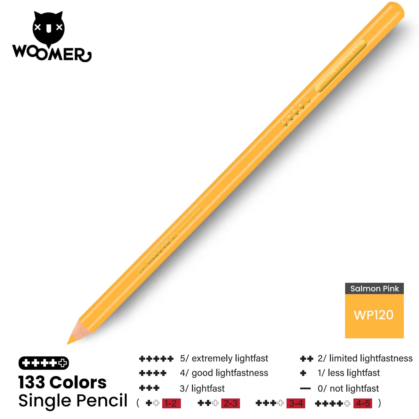 Woomer Single Colored Pencil Pink (2 PCS)