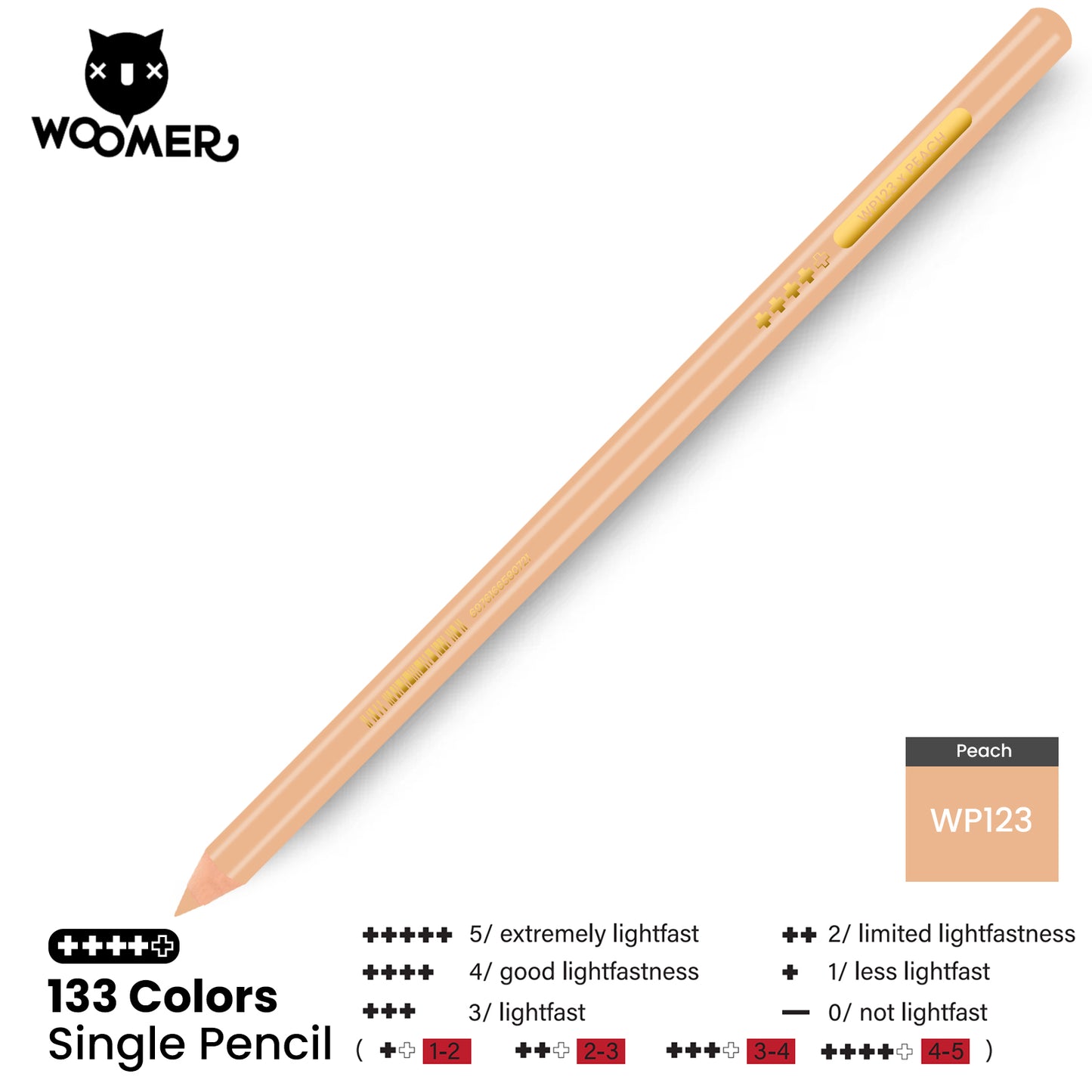 Woomer Single Colored Pencil Pink