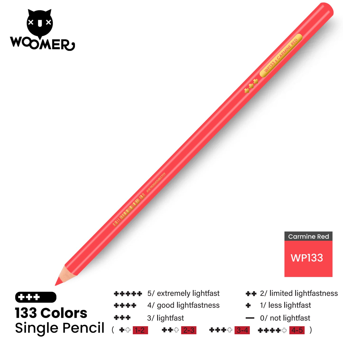 Woomer Single Colored Pencil Red