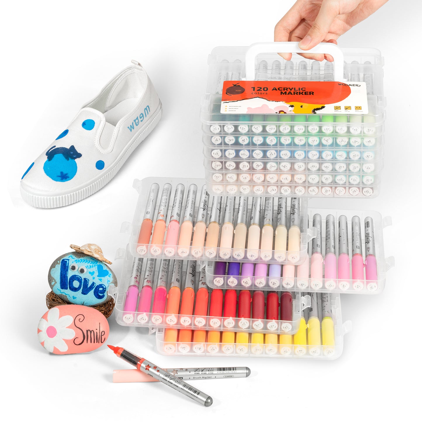 Woomer 120 Colors Acrylic Paint Markers