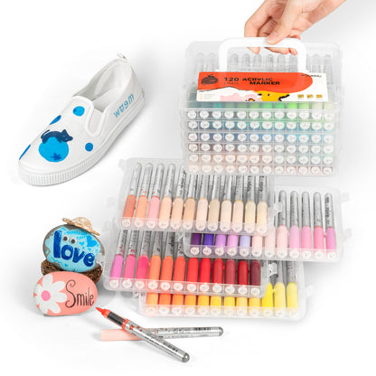 Woomer 120 Colors Acrylic Paint Markers