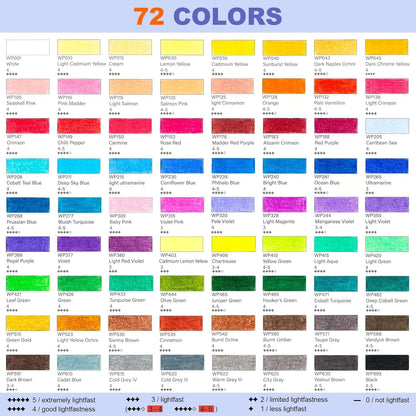 Woomer Quality 72 Colored Pencils for Artists