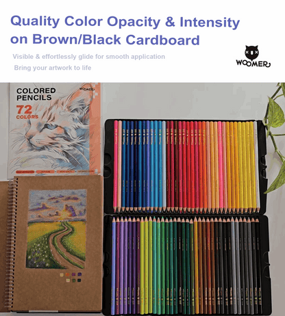Woomer Quality 72 Colored Pencils for Artists