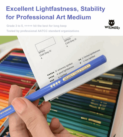 Woomer Quality 72 Colored Pencils for Artists