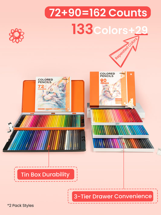 Woomer 133 Colored Pencils Set