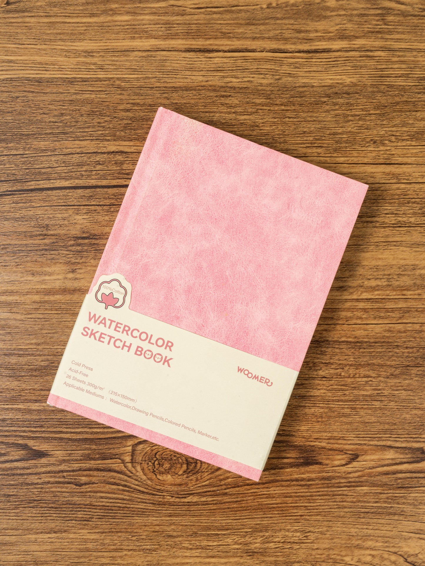 Woomer Cold Press Watercolor Sketchbook 100% Cotton 300gsm | Double-Sided Artist Journal