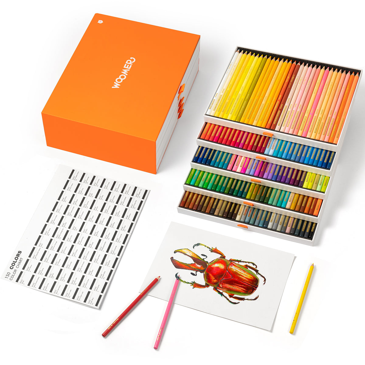 Woomer 150 Colored Pencils