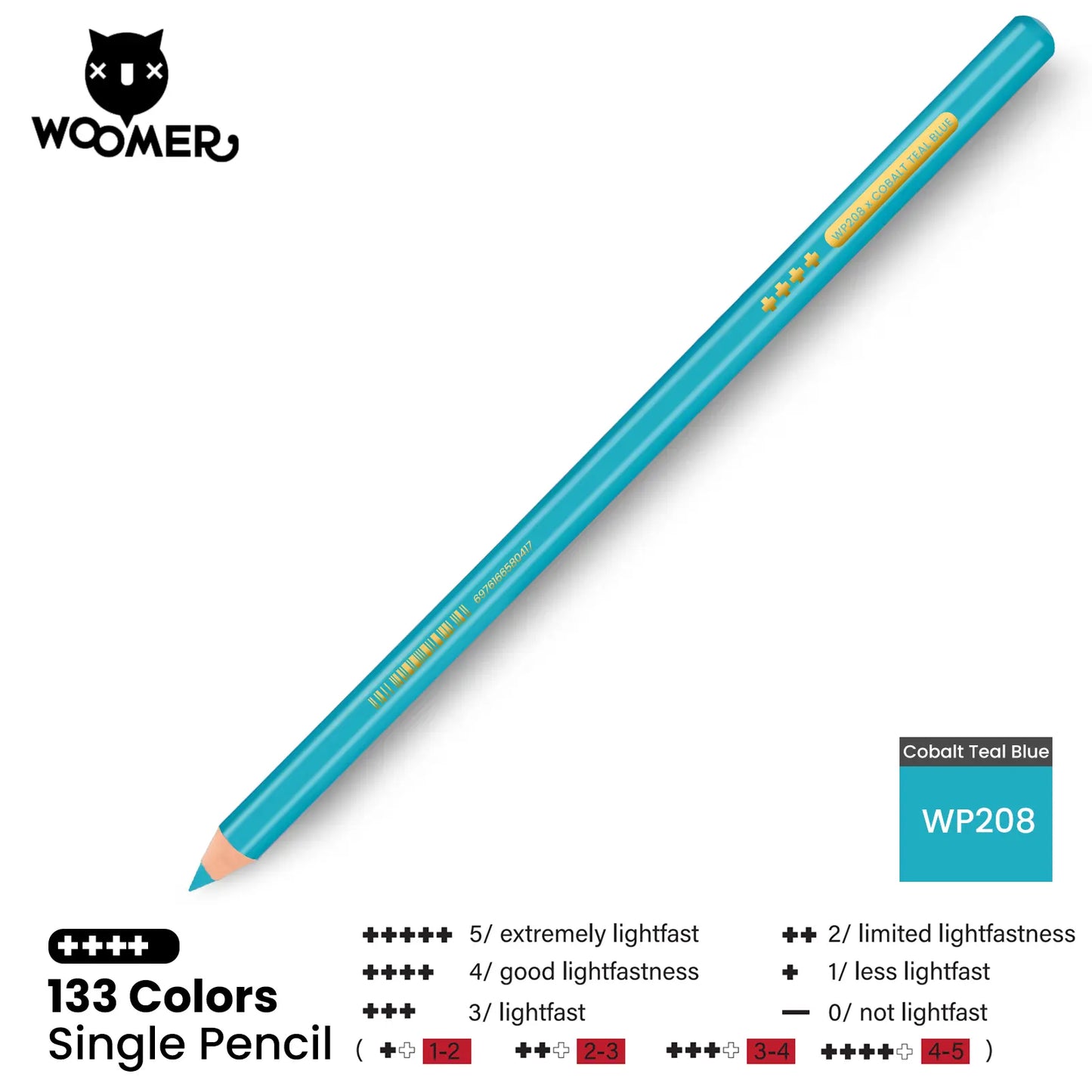 Woomer Single Colored Pencil Blue (2 PCS)