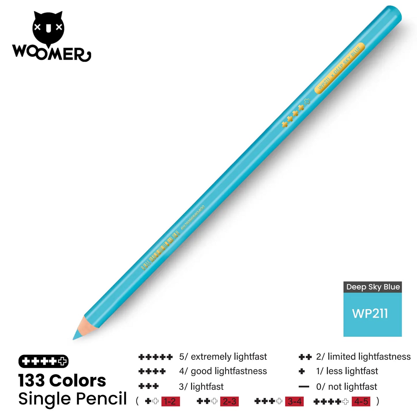 Woomer Single Colored Pencil Blue (2 PCS)