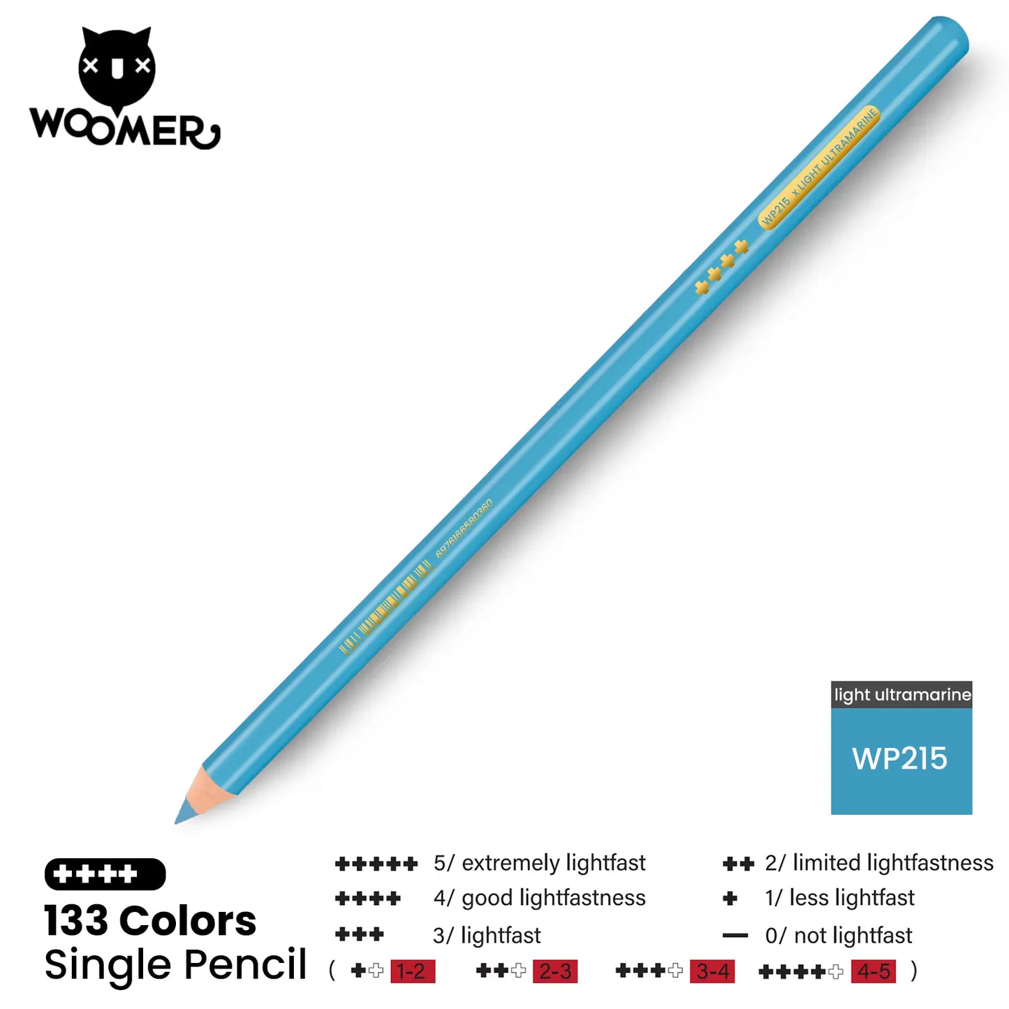 Woomer Single Colored Pencil Blue (2 PCS)