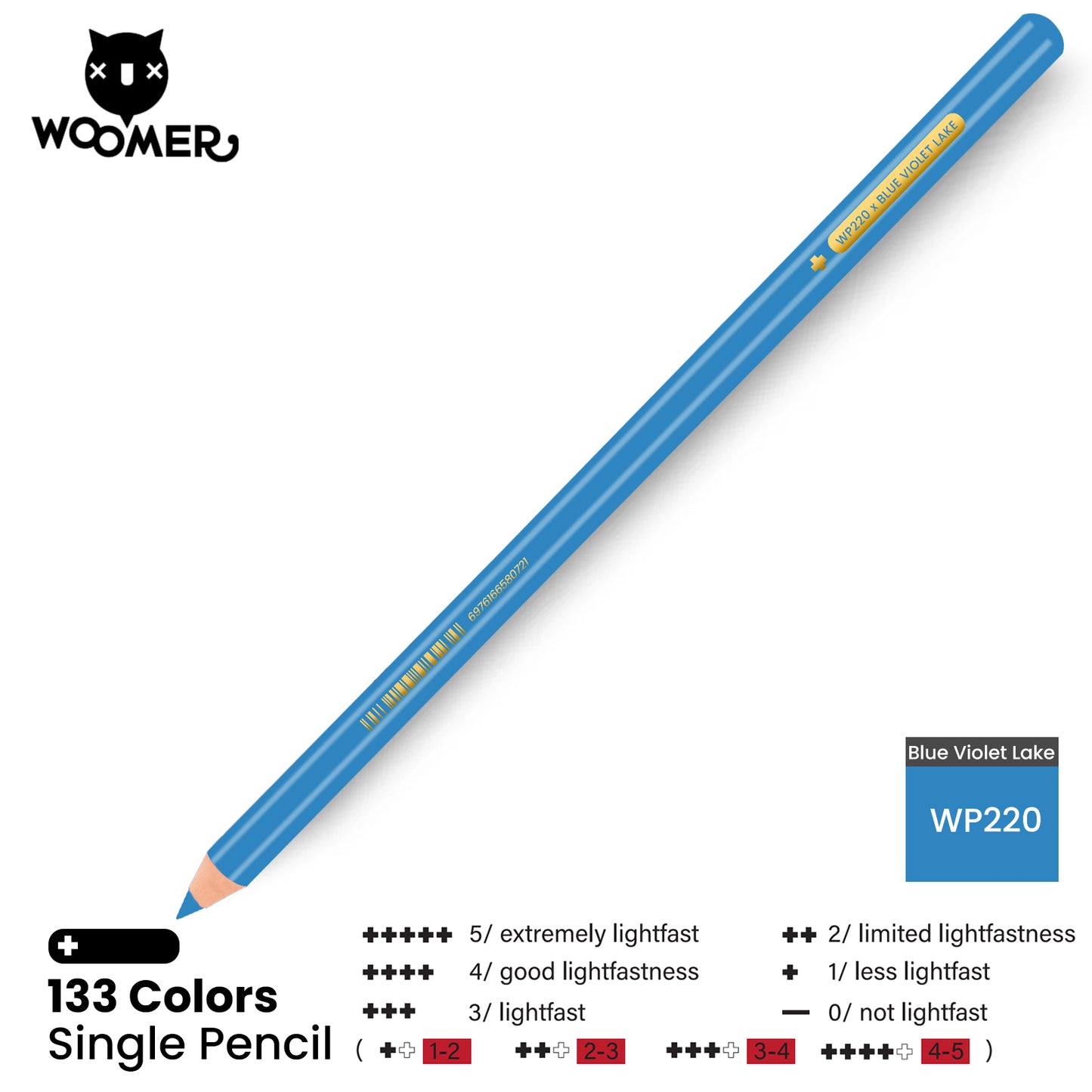 Woomer Single Colored Pencil Blue