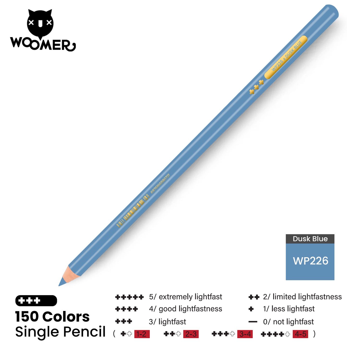 Woomer Single Colored Pencil Blue