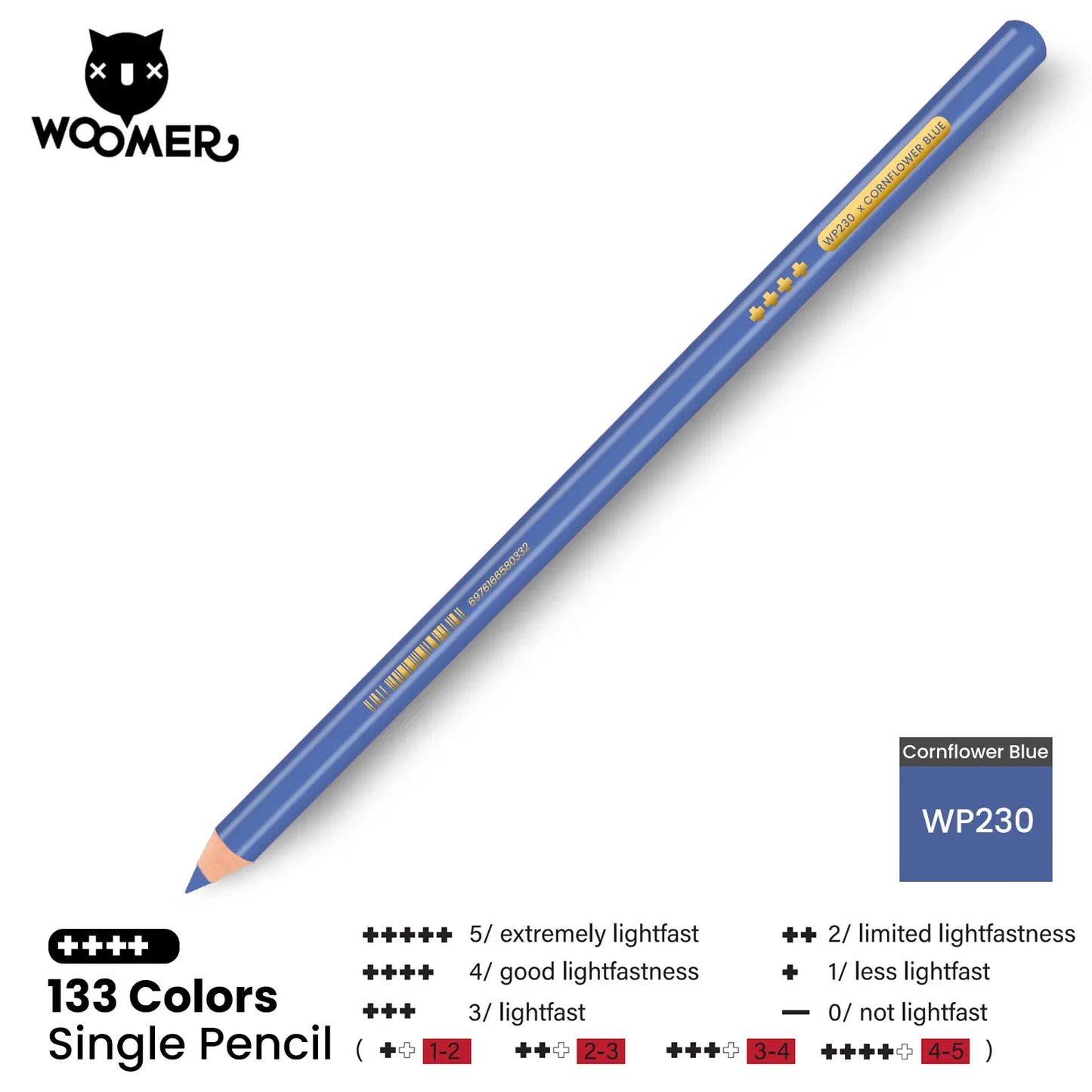 Woomer Single Colored Pencil Blue (2 PCS)