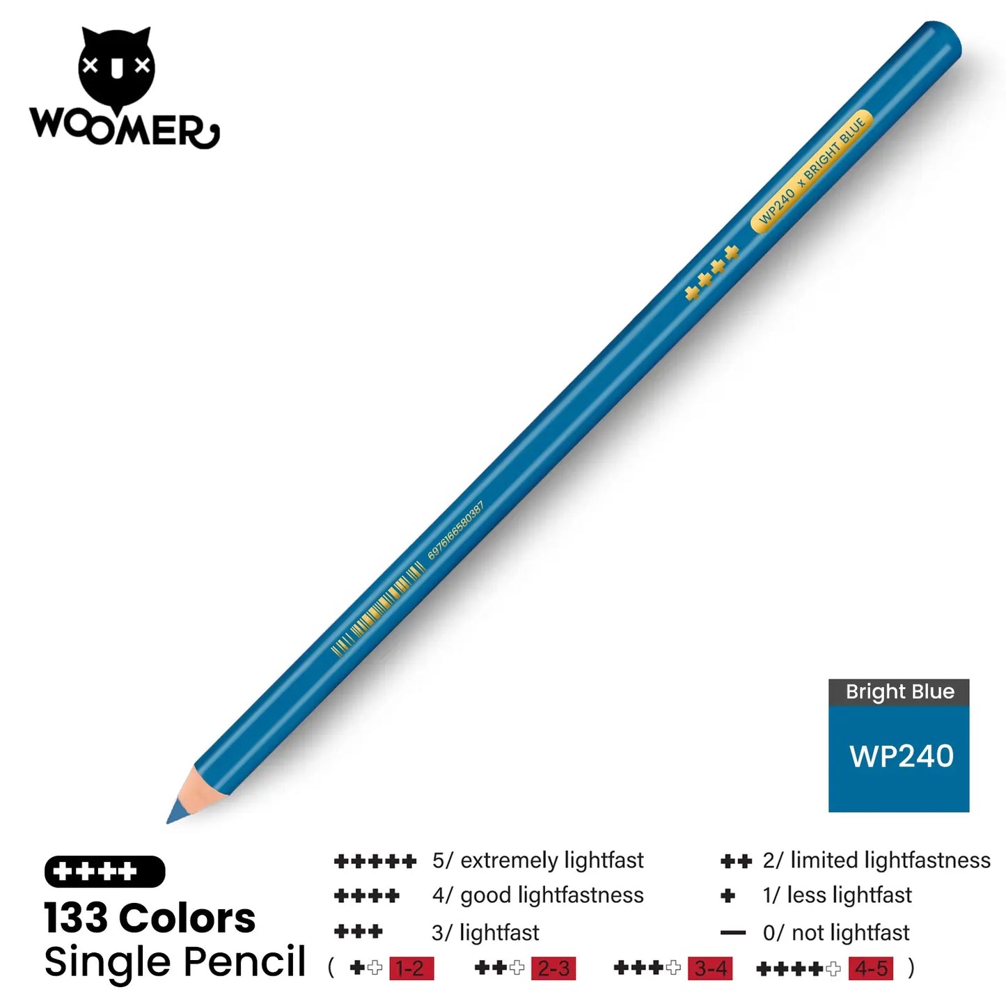 Woomer Single Colored Pencil Blue (2 PCS)