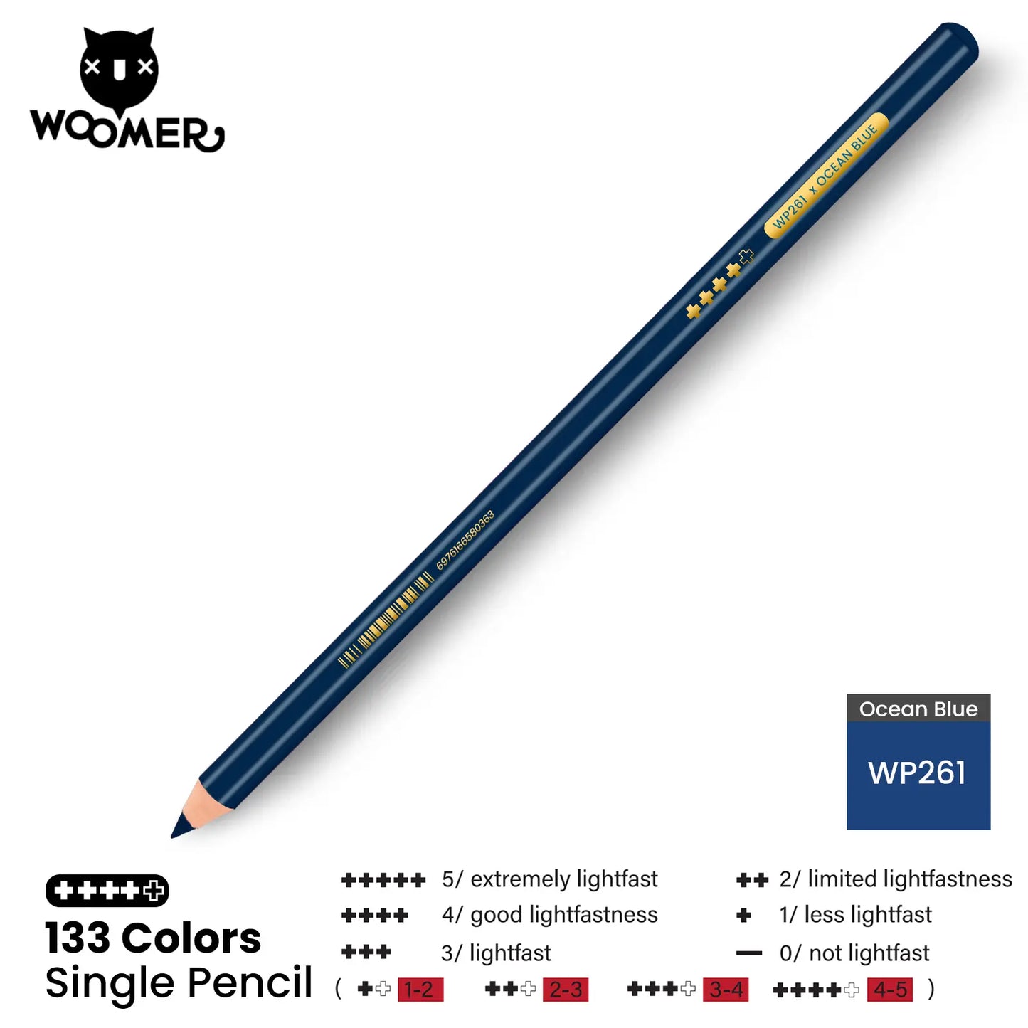 Woomer Single Colored Pencil Blue (2 PCS)
