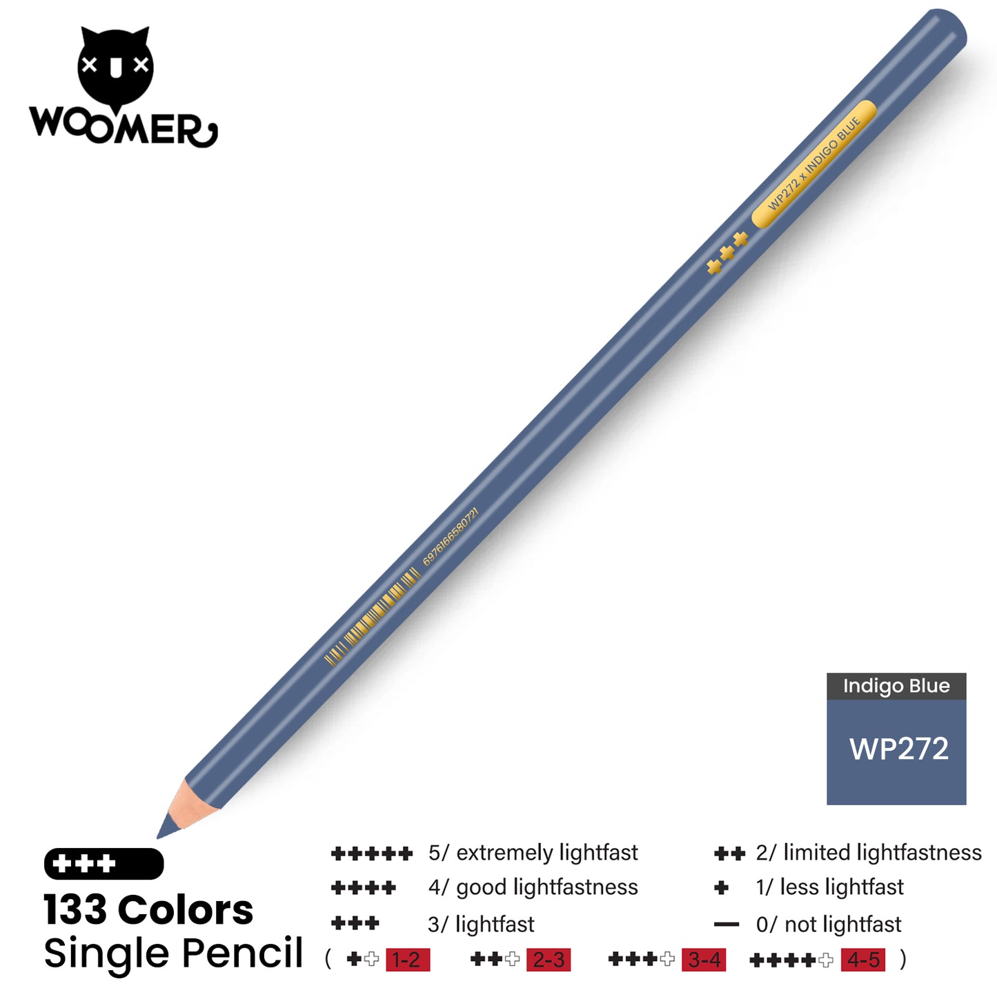 Woomer Single Colored Pencil Blue