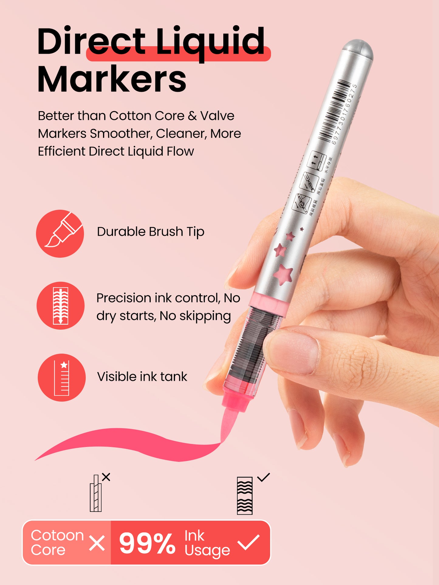 Woomer Red Tone Acrylic Paint Marker Set