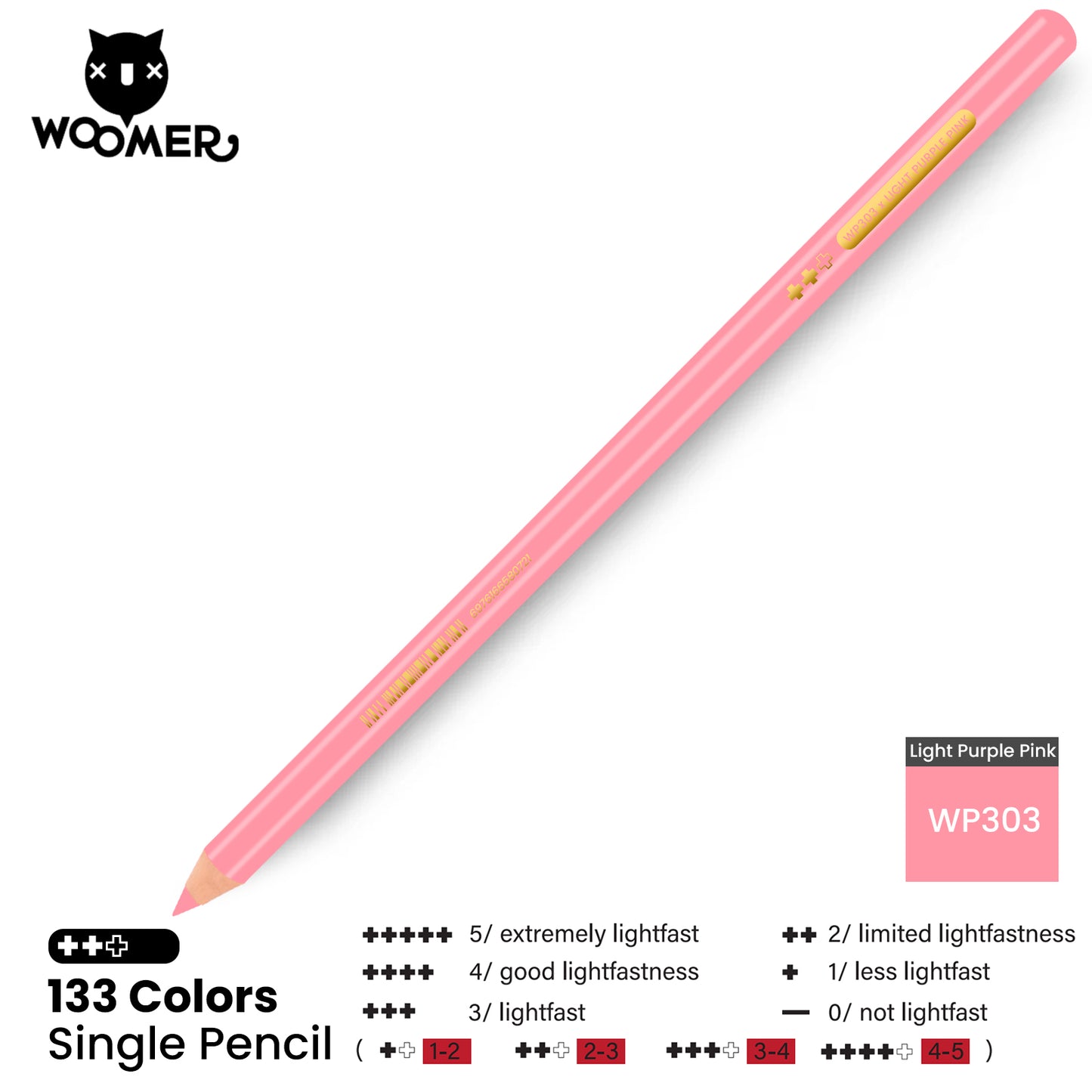Woomer Single Colored Pencil Pink