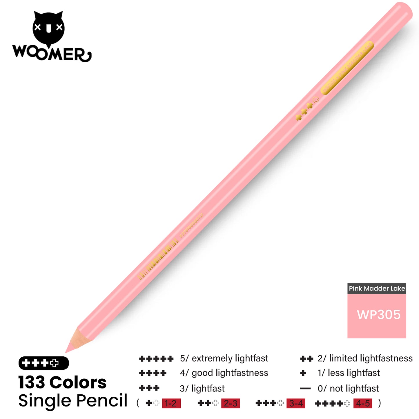 Woomer Single Colored Pencil Pink