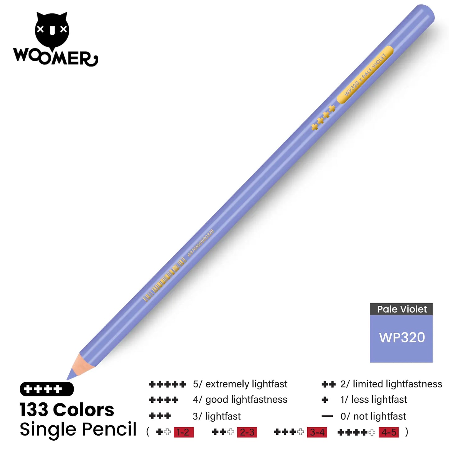 Woomer Single Colored Pencil Purple (2 PCS)