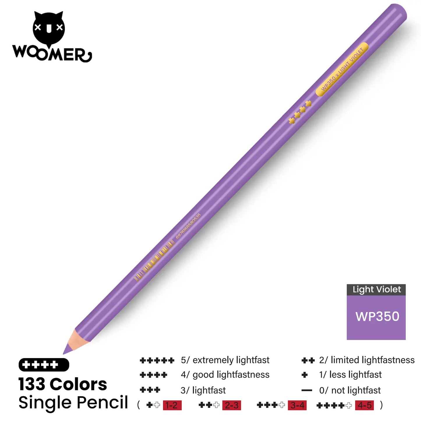 Woomer Single Colored Pencil Purple (2 PCS)