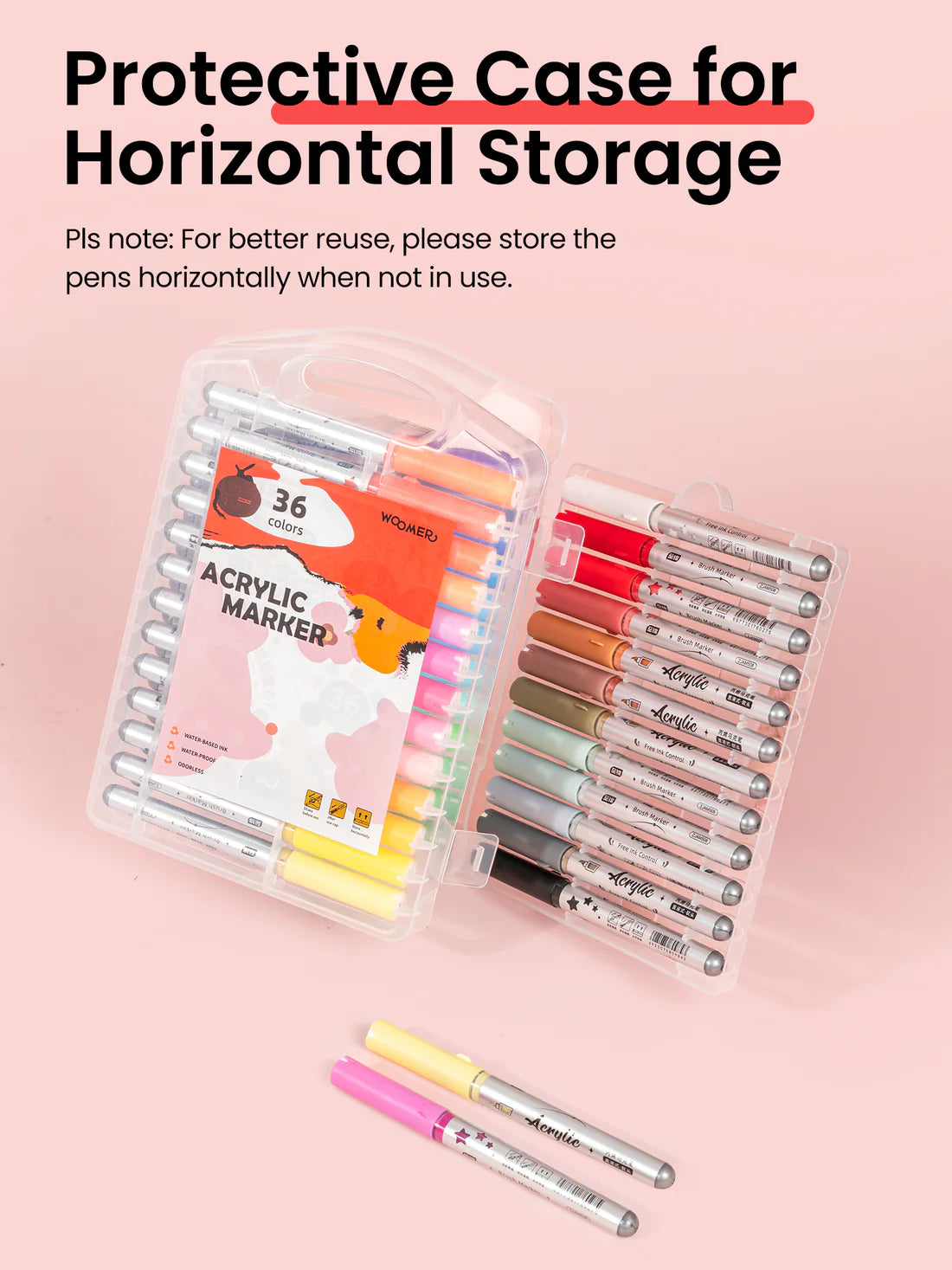 Woomer 36 Colors Acrylic Paint Markers