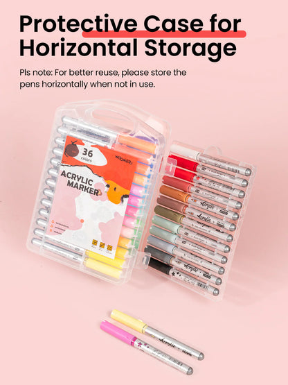 Woomer 36 Colors Acrylic Paint Markers