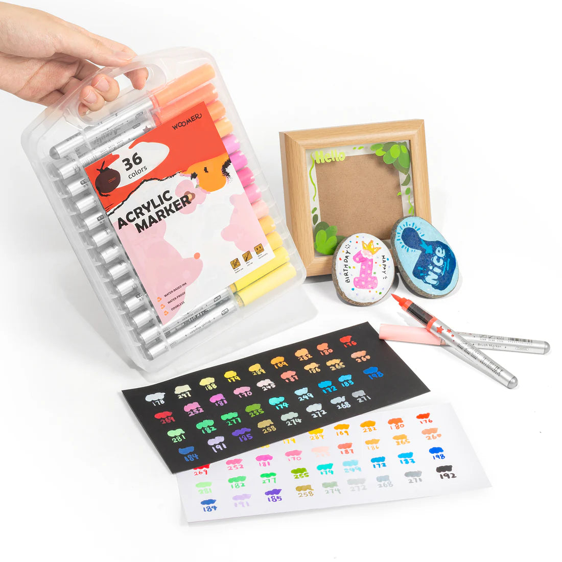 Woomer 36 Colors Acrylic Paint Markers