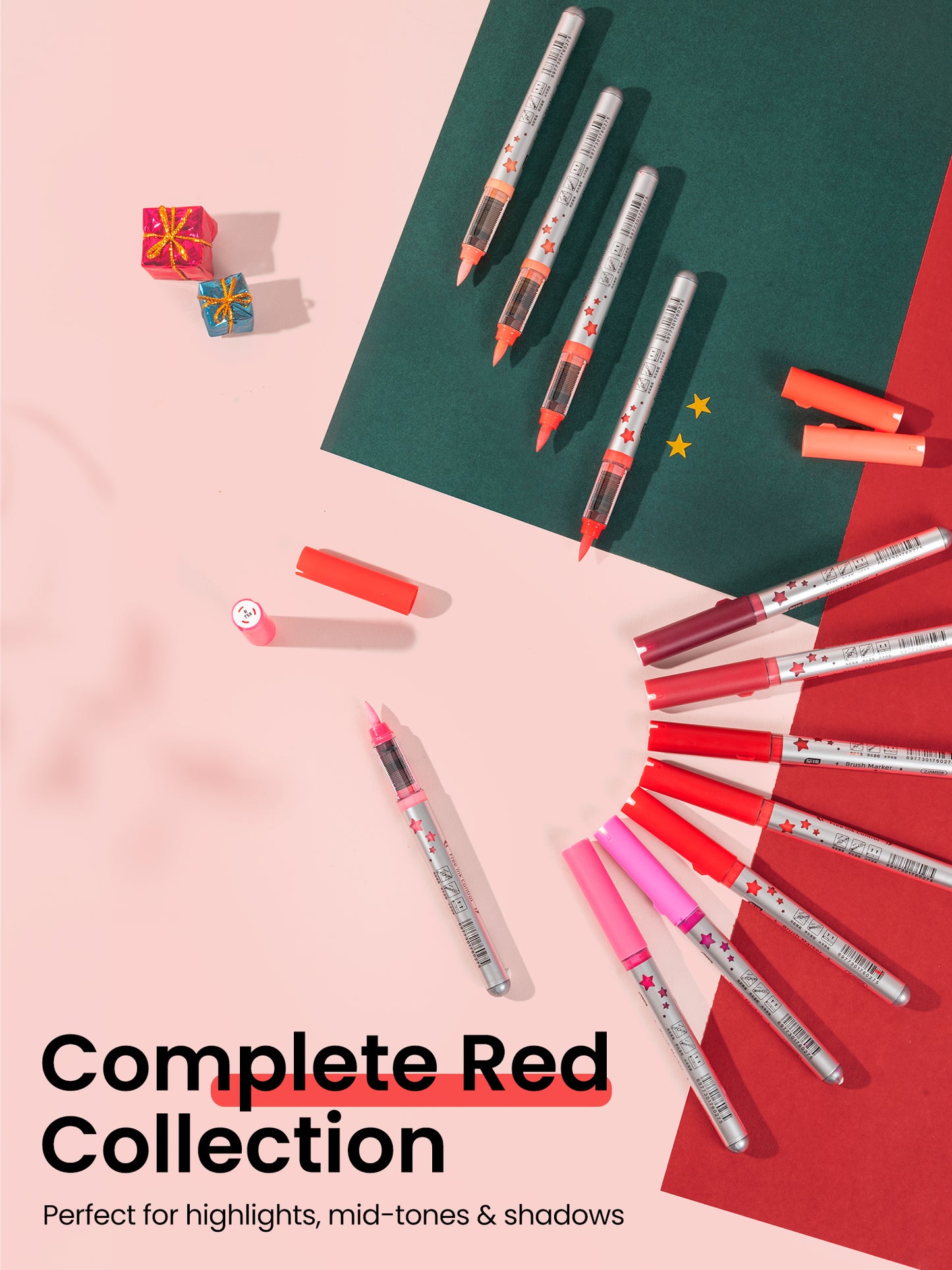 Woomer Red Tone Acrylic Paint Marker Set