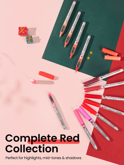Woomer Red Tone Acrylic Paint Marker Set
