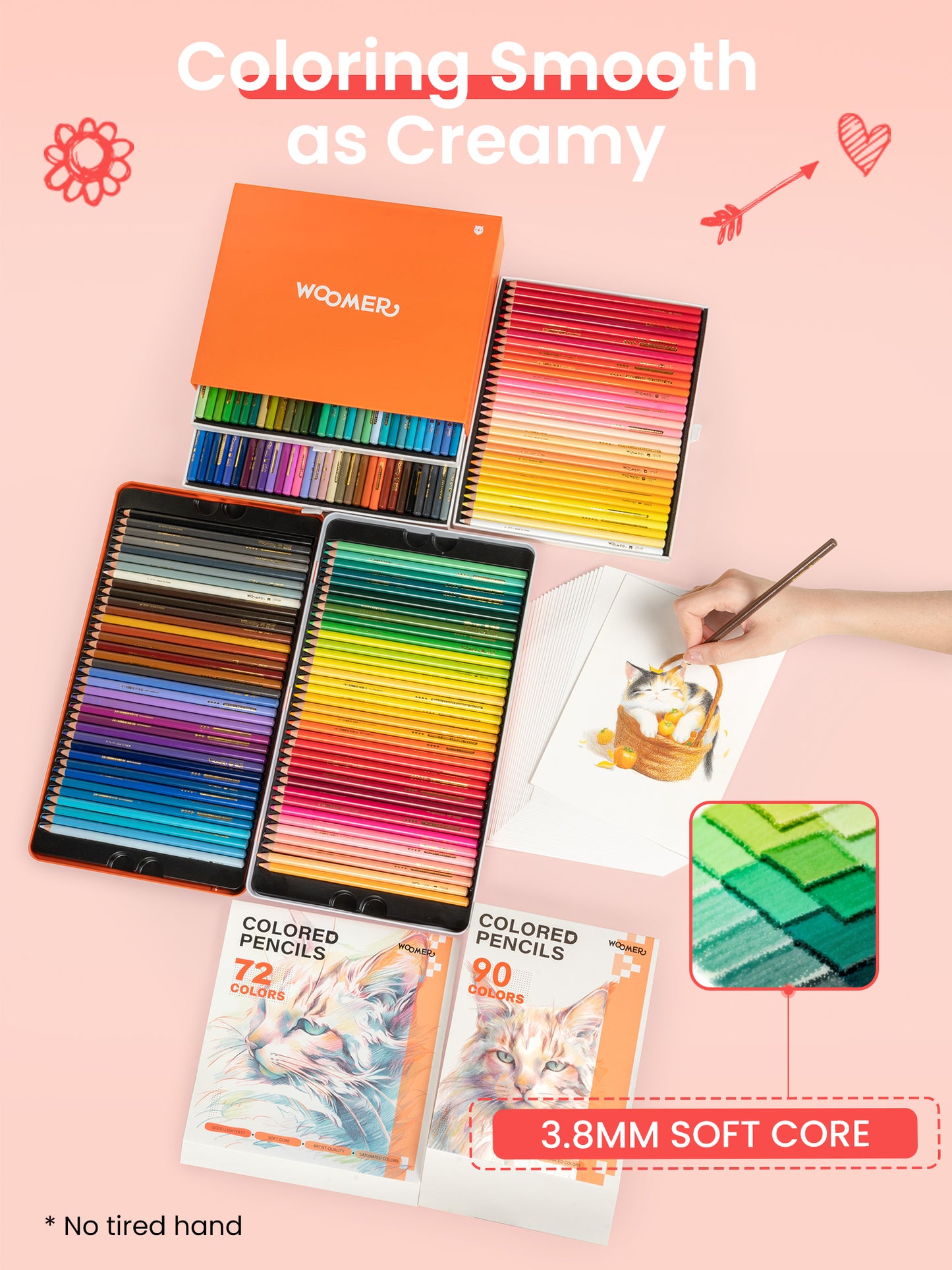 Woomer 133 Colored Pencils Set