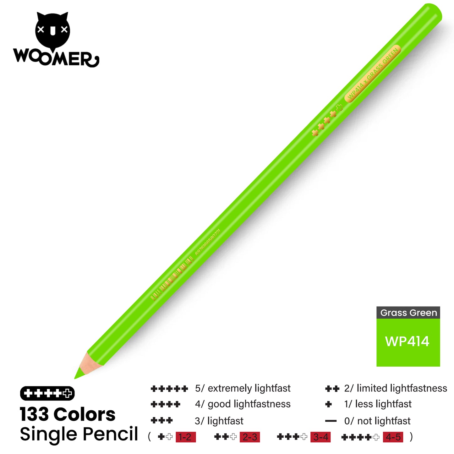 Woomer Single Colored Pencil Green