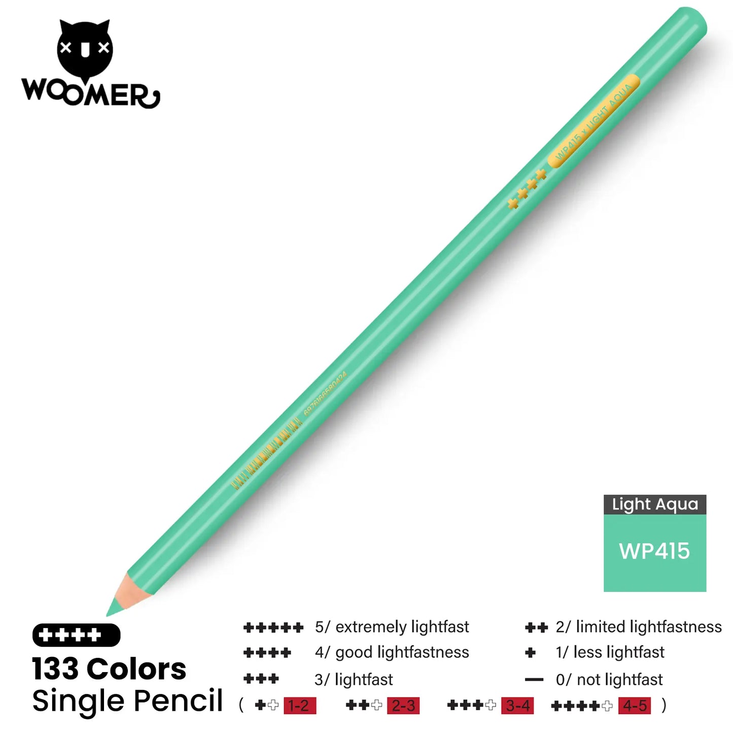 Woomer Single Colored Pencil Green (2 PCS)