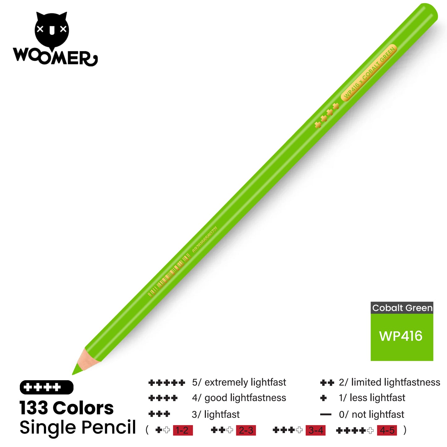 Woomer Single Colored Pencil Green