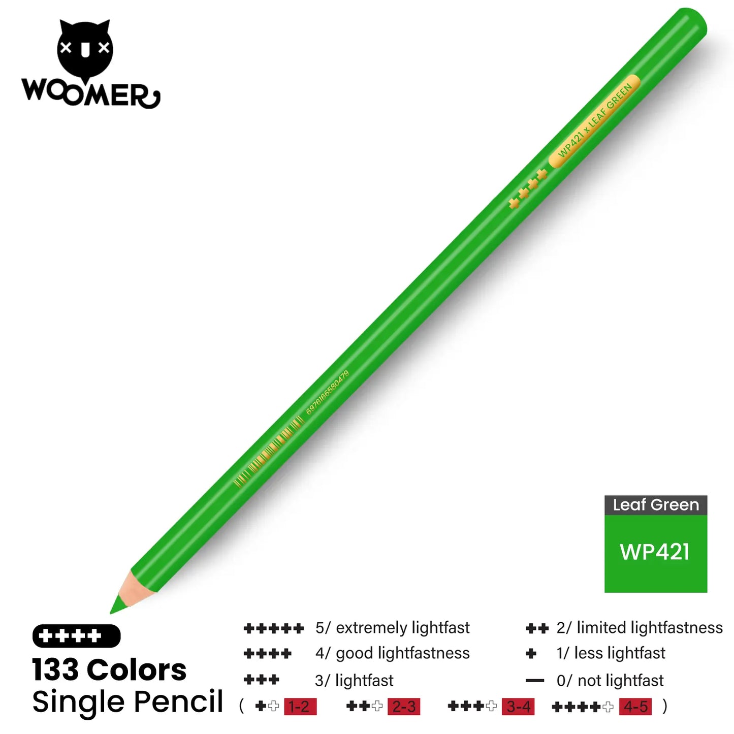 Woomer Single Colored Pencil Green (2 PCS)