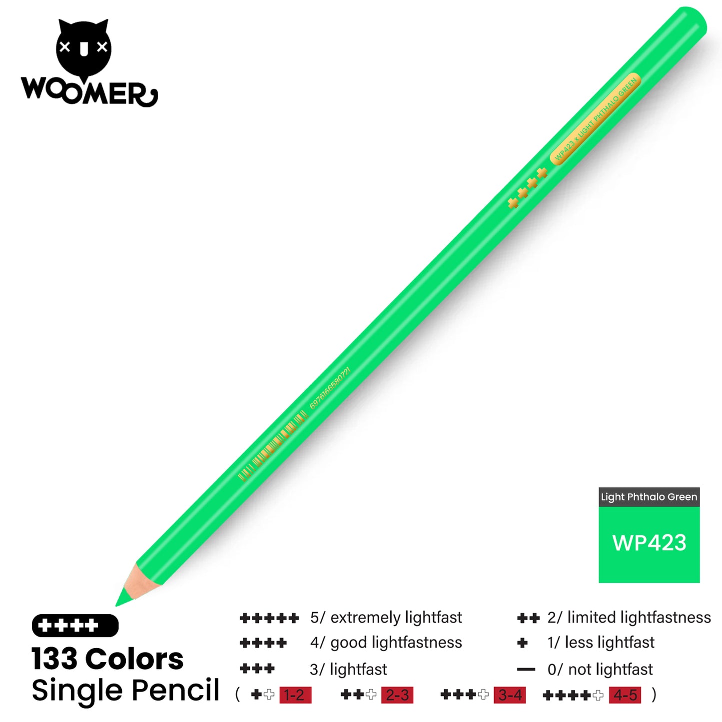 Woomer Single Colored Pencil Green